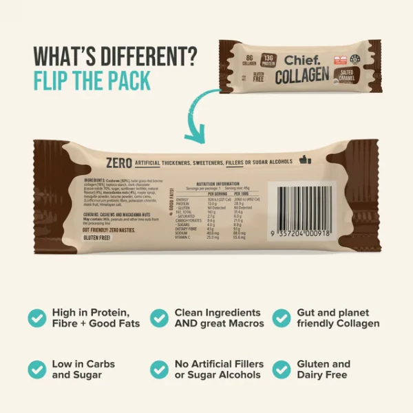 Chief - Collagen Bar Salted Caramel 45g - Image 2