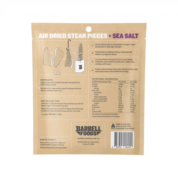 Barbell - Air Dried Steak Sea Salt 70g - Image 2