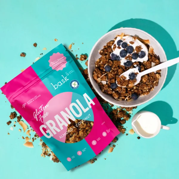 Baske & Co - Gluten Free Granola Almond & Coconut 250g - Image 4